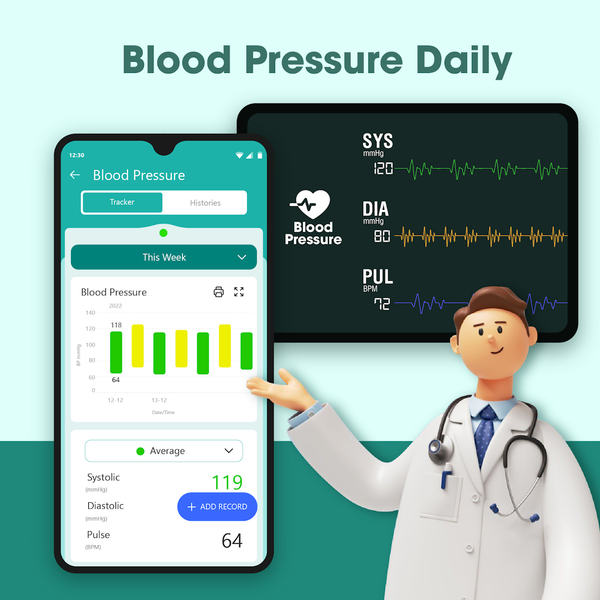 Blood Pressure Tracker - عکس برنامه موبایلی اندروید