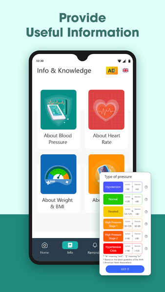 Blood Pressure Tracker - عکس برنامه موبایلی اندروید