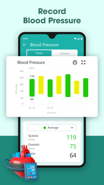 Blood Pressure Tracker - عکس برنامه موبایلی اندروید