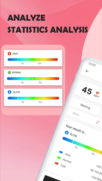 Heart Rate Monitor App - Image screenshot of android app