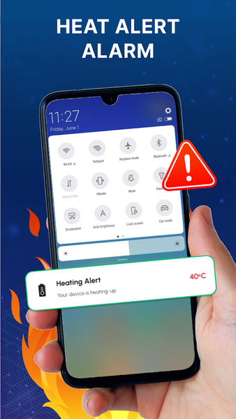 Battery Alarm - Heat spy - عکس برنامه موبایلی اندروید