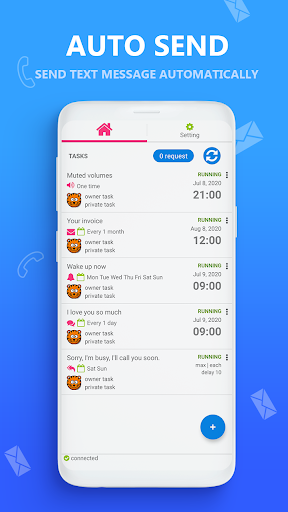 AUTO MESSAGE SMS automatic app - عکس برنامه موبایلی اندروید
