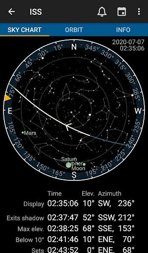 Heavens-Above - رصد آسمان - Image screenshot of android app