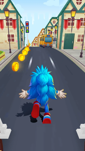 Hedgehog 3D Blue Run - عکس بازی موبایلی اندروید