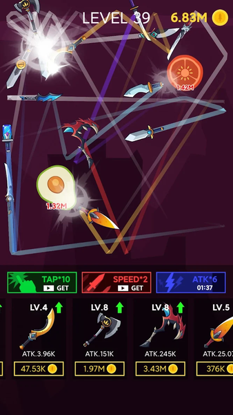 Weapon Click Evolution - Gameplay image of android game
