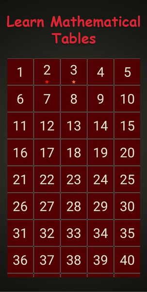 Learn Multiplication tables - Image screenshot of android app