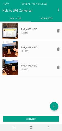 Heic to JPG/PNG/WEBP Converter - Image screenshot of android app