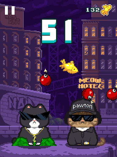 Nom Cat - Gameplay image of android game