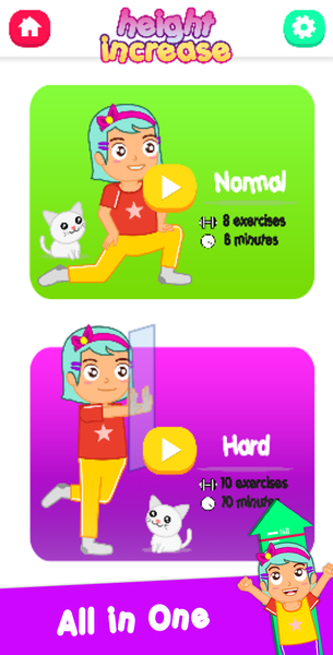 Height increase : Kids Workout - Image screenshot of android app