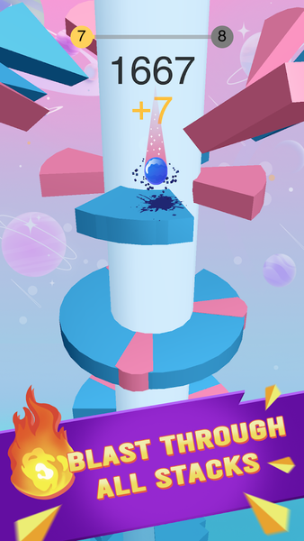 Helix Fall 3D - Gameplay image of android game