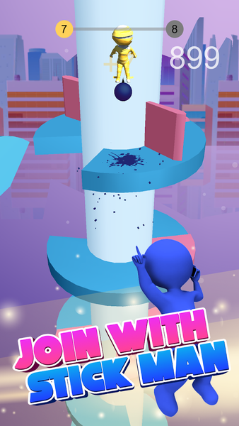 Jump Ball Helix - عکس بازی موبایلی اندروید