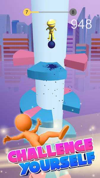 Jump Ball Helix - عکس بازی موبایلی اندروید