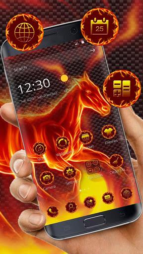 Hell  Running  Fire Horse Theme - Image screenshot of android app