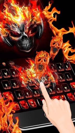 Horror skull Keyboard Theme Fire Skull - عکس برنامه موبایلی اندروید