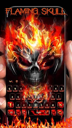 Horror skull Keyboard Theme Fire Skull - عکس برنامه موبایلی اندروید