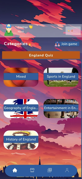 England Knowledge test - Gameplay image of android game
