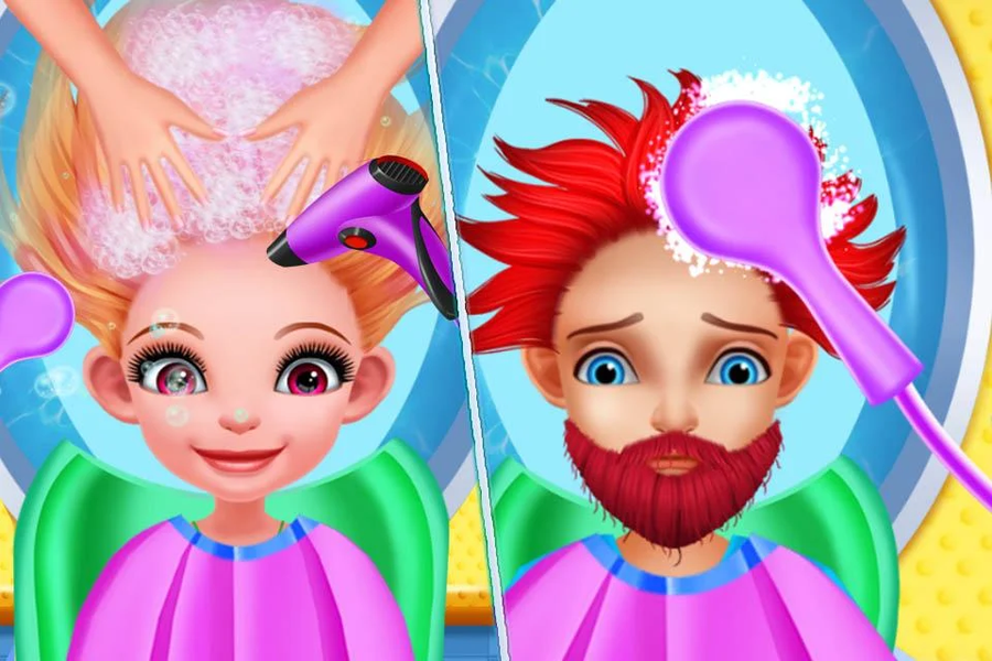 Hair Salon - Princess & Prince - عکس برنامه موبایلی اندروید