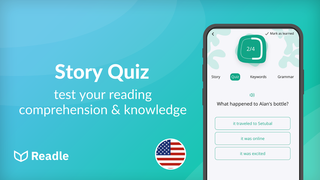 Learn English: Daily Readle - عکس برنامه موبایلی اندروید