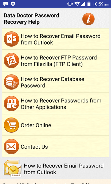 Forgot Password Recovery Help - عکس برنامه موبایلی اندروید