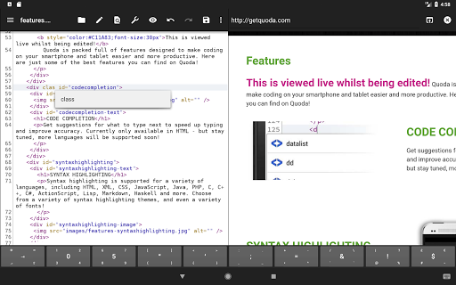 Quoda Code Editor - Image screenshot of android app