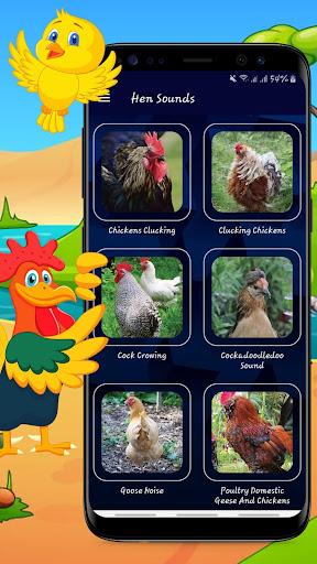 Hen Sound - Chicken Sounds - Rooster Sound - Image screenshot of android app