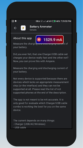 Battery Ammeter - Image screenshot of android app