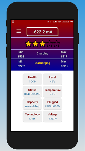 Battery Ammeter - Image screenshot of android app