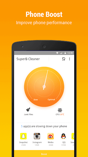 SuperB Cleaner - OEM (Boost & Clean) - Image screenshot of android app