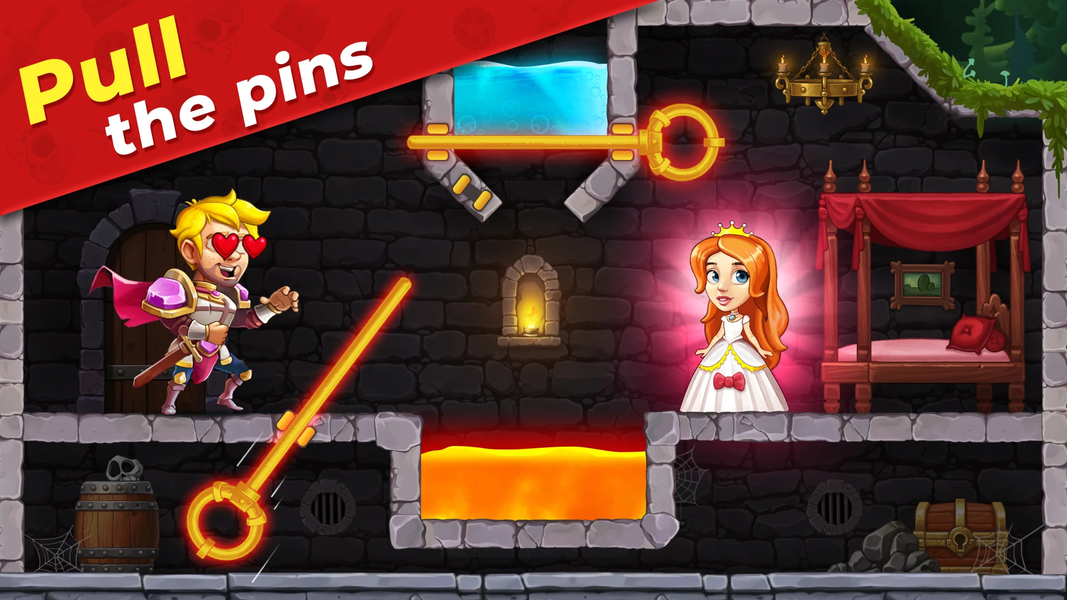 Mr. Knight: Pin Puzzles - عکس بازی موبایلی اندروید