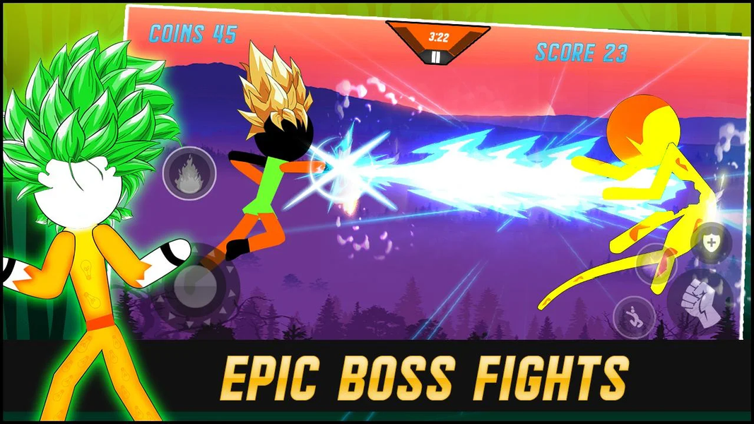 Beasts Battle Fight: Stick Fig - Gameplay image of android game