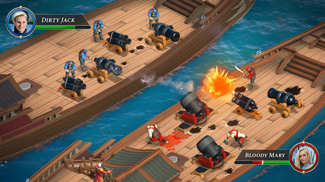 Pirate Ships・Build and Fight - Gameplay image of android game