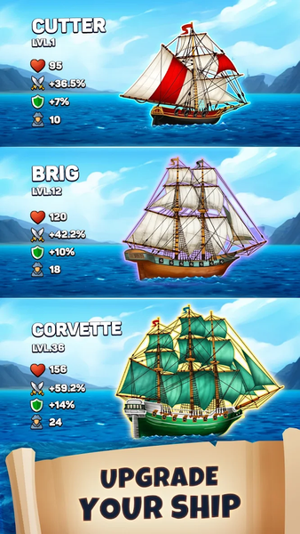 Pirates & Puzzles:Ship Battles - عکس برنامه موبایلی اندروید