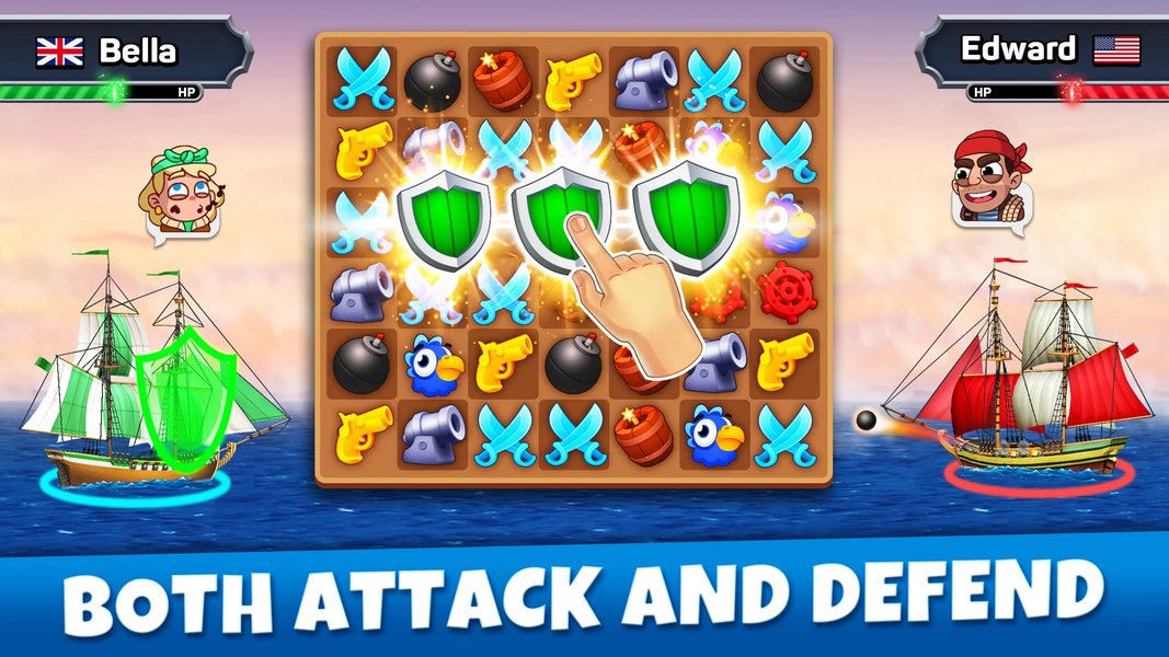 Pirates & Puzzles:Ship Battles - عکس برنامه موبایلی اندروید