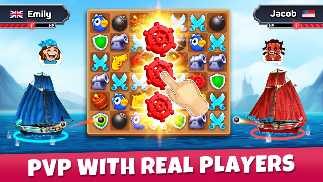 Pirates & Puzzles:Ship Battles - عکس برنامه موبایلی اندروید