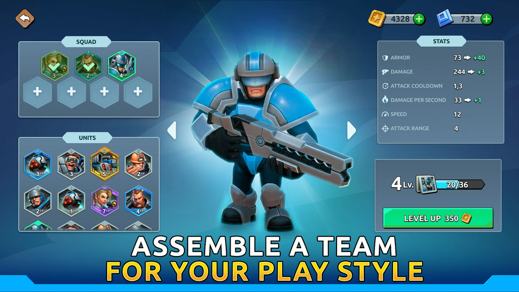 Star Troopers: PvP Duels RTS - Gameplay image of android game