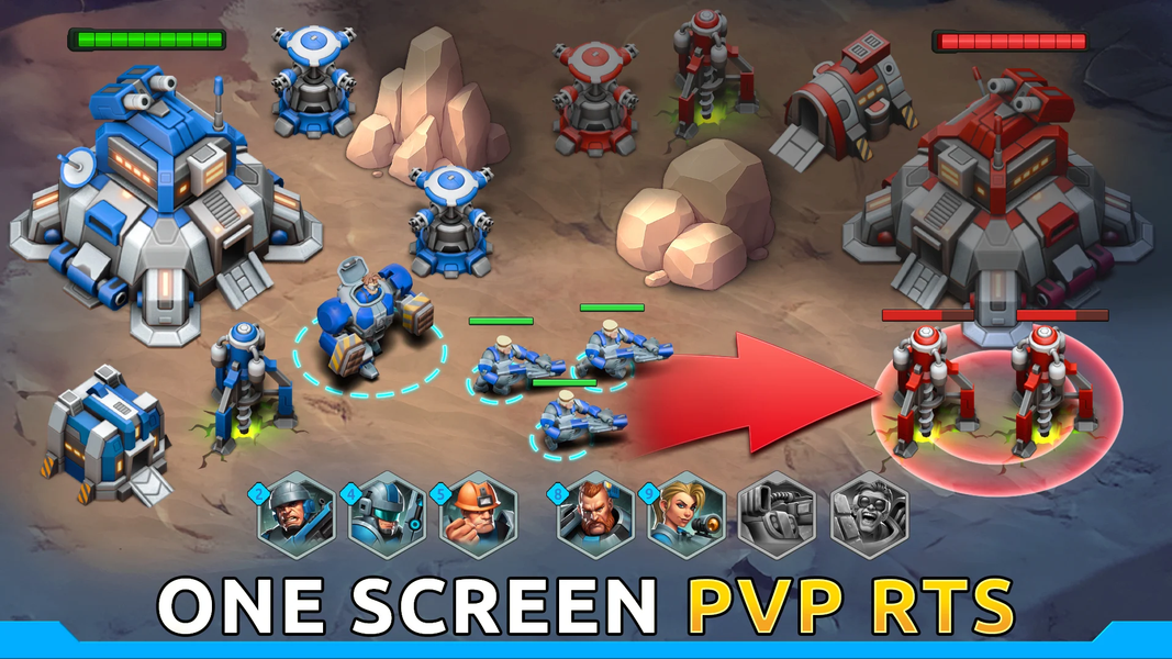 Star Troopers: PvP Duels RTS - Gameplay image of android game