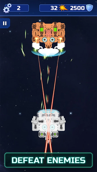 Tiny Space Arena: 1v1 battles - Gameplay image of android game