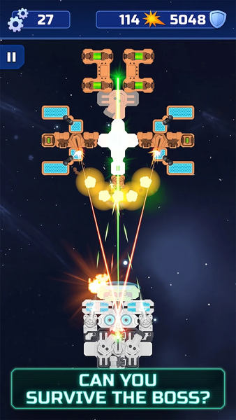 Tiny Space Arena: 1v1 battles - Gameplay image of android game