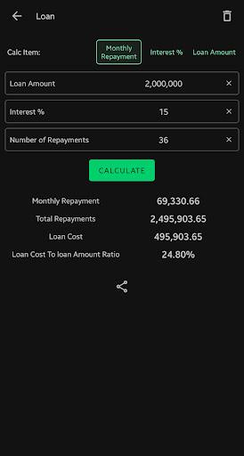 FCalc: Financial Calculator - Image screenshot of android app