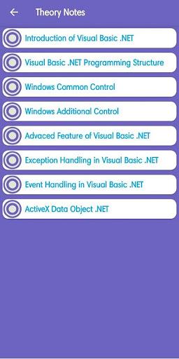 VISUAL BASIC .NET Notes : Ever - Image screenshot of android app