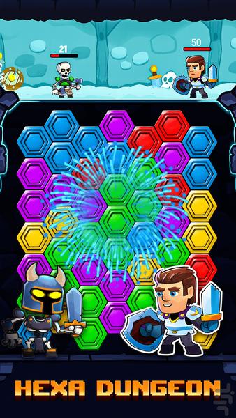 Hexa Dungeon Battle - Gameplay image of android game