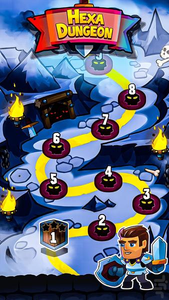 Hexa Dungeon Battle - Gameplay image of android game