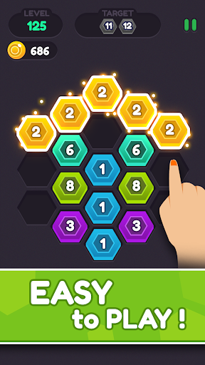 Hexa Puzzle Connect – Hex number Merge Game - عکس برنامه موبایلی اندروید