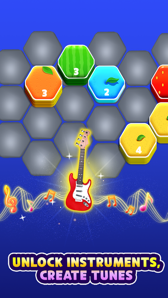 Hexa Music - Color Puzzle - Gameplay image of android game
