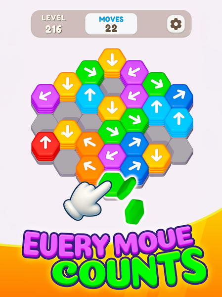 Hexa Shift - Logic Puzzle - Gameplay image of android game
