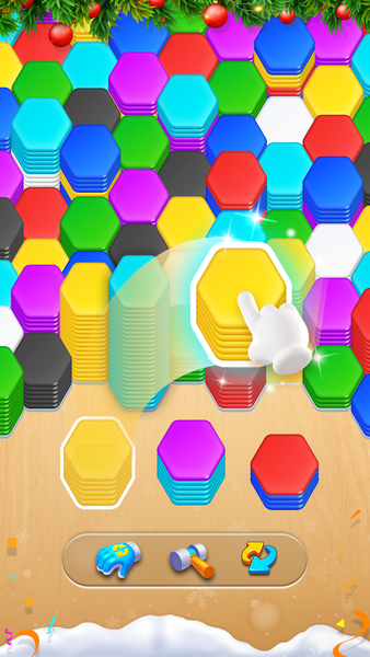 Christmas Hexa: 3D Merge Game - Gameplay image of android game
