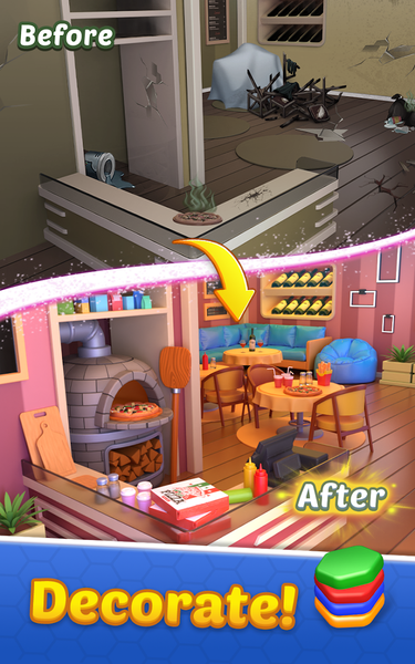 Hexa Fever: Color Sort Puzzle - Gameplay image of android game