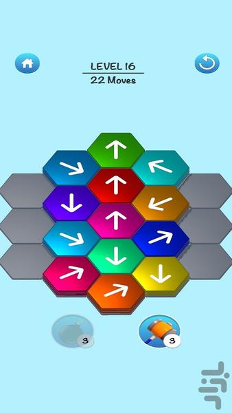 Hexa Tap Away - Gameplay image of android game