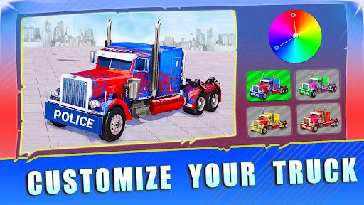 Police Truck Robot Transform - Gameplay image of android game
