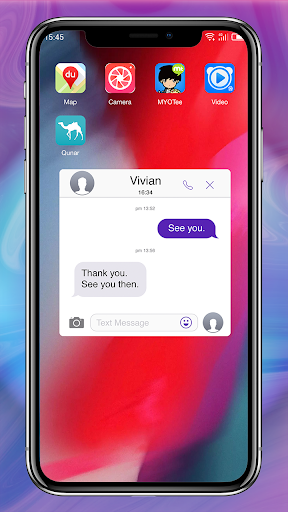 Phone X Purple - message theme - عکس برنامه موبایلی اندروید